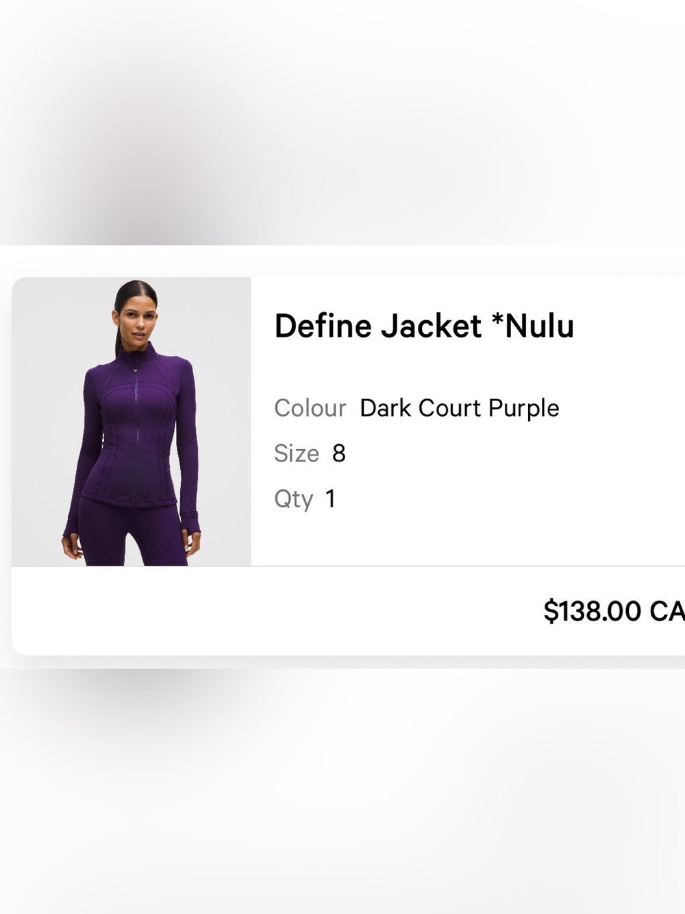 lululemon athletica Define Jacket Nulu in Dark Court Purple